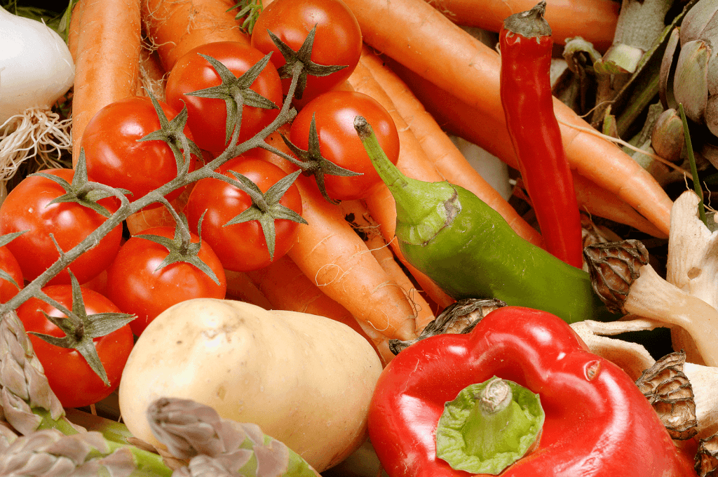 photo panier de légumes produits bio
